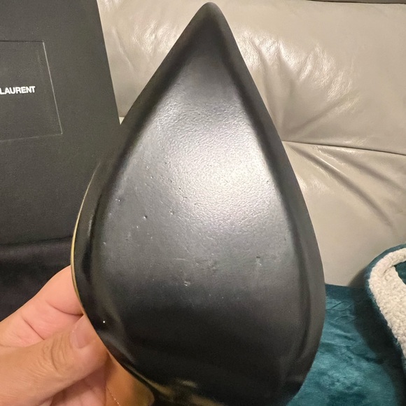 YSL Saint Laurent Opyum Gold 110mm Heels sz 36 - Picture 3 of 10